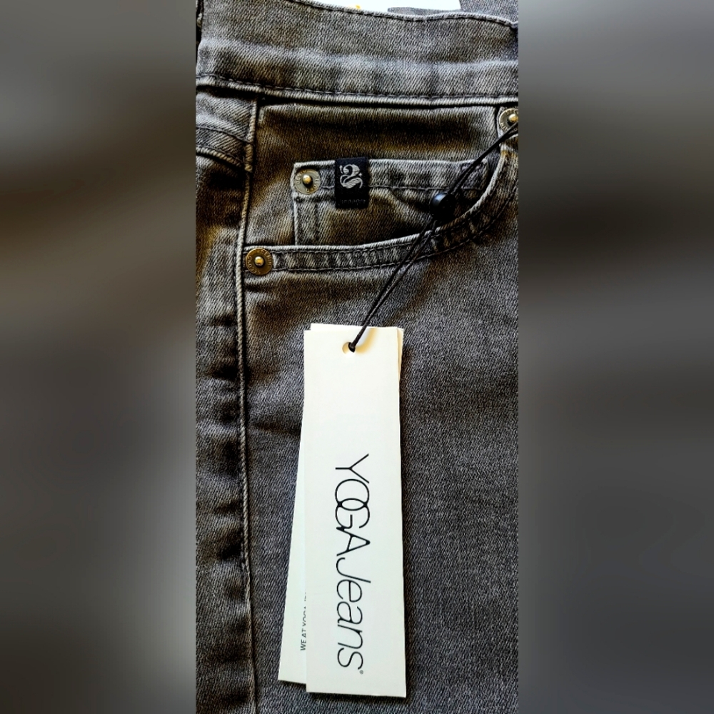 YOGAJEANS RACHEL SKINNY 31" NWT STEEL GREY JEANS